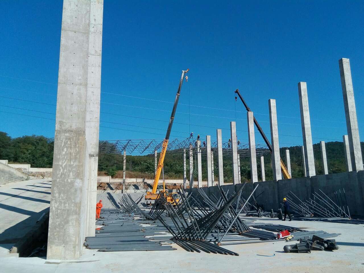 天门搅拌站网架